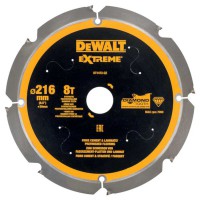DeWalt 216mm x 30mm 8T Extreme PCD Fibre Cement Circular Saw Blade - DT1473-QZ