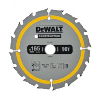 DeWalt 165mm x 20mm 16T Construction Circular Saw Blade - DT1948-QZ