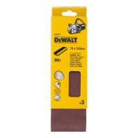 DeWalt DT3377 75mm x 533mm 80 Grit Sanding Belts