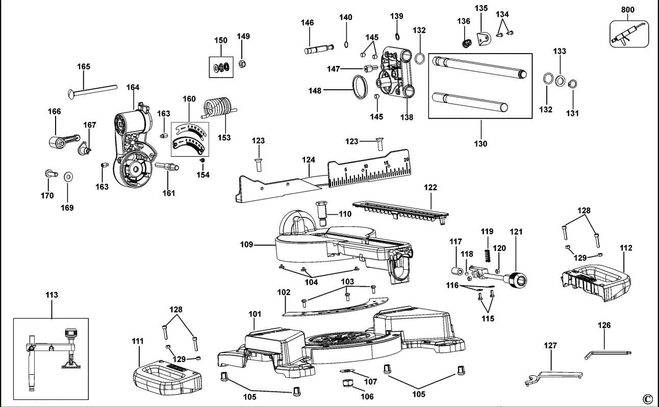 Dewalt Genuine Spare Parts Dws773 Mitre Saw Type 1 Ebay 0732