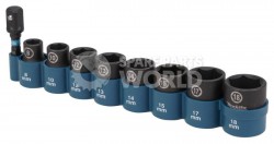 Makita E-16639 Impact Socket 9Pc Set 3/8\" Sq