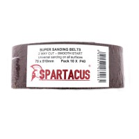 Spartacus 75 x 510 Alox Sanding Belts 40 Git Pack of 10