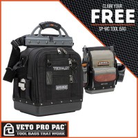 Veto Pro Pac TECH PAC LCT BLACKOUT Closed Top Bag with Promotional SPMC Tool Bag
