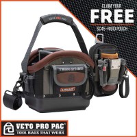 Veto Pro Pac Tech OT-SC Sub-Compact Open Top Electrican Tool Bag with Promotional SC45 Tool Pouch