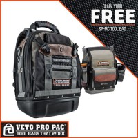 Veto Pro Pac TECH PAC Hand & Power Backback with Promotional SPMC Tool Bag