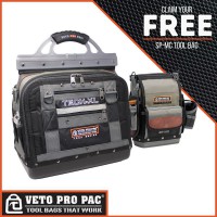 Veto Pro Pac TECH XL Closed Top Hand And Power bag with Promotional SPMC Tool Bag