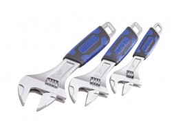 XMS Faithfull 3 Piece Matt Chrome Adjustable Spanner Set