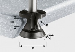Festool 492707 Ogee/chamfer cutter with TC shank 12 mm HW R6,35/30 ss S12