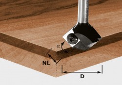 Festool 491672 Turning plate chamfer cutter HW S8 HW D25/12/45GR OFK700