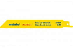 Metabo 631492000 Bim 150mm Sabre Saw Blades for Wood, Metal & Plastic - Pack of 5