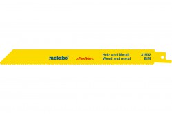 Metabo 631932000 BiM 200mm Sabre Saw Blades for Wood, Metal & Plastic - Pack of 5