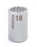Proxxon 23311 1/2\" Multi-Toothed Sockets 12-pt., 18 mm NO 23 311